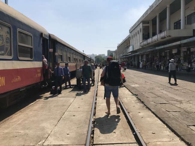 Train journey from Hoi An to Hue