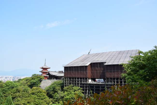 The wrapped up Kiyomizu Temple