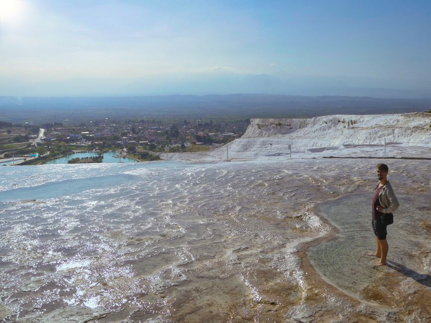 Towards the end of our exploration, we make our way back down to modern Pamukkale.