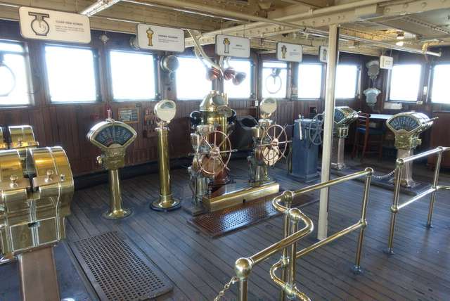 The bridge of the Queen Mary