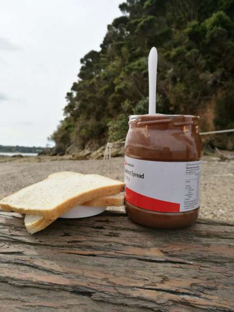 Eating toasts with nutella