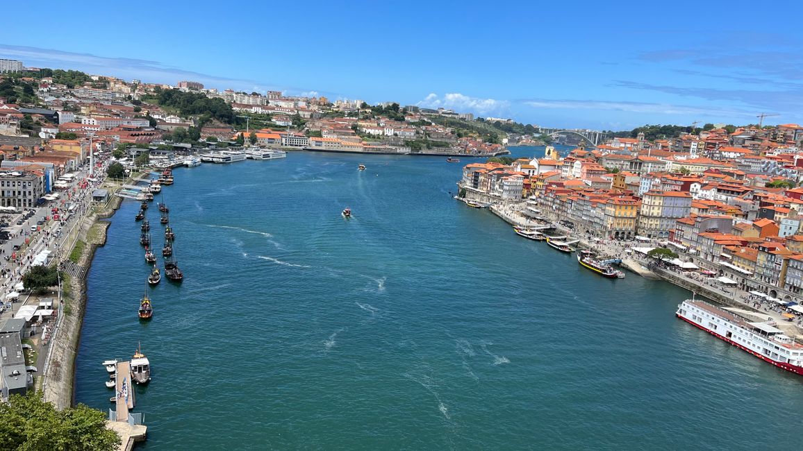 Douro mit Vila Nova de Gaia (linke Uferseite)