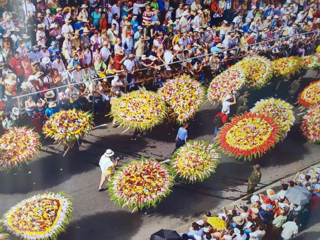 Picture of a picture of the Desfile de Silleteros