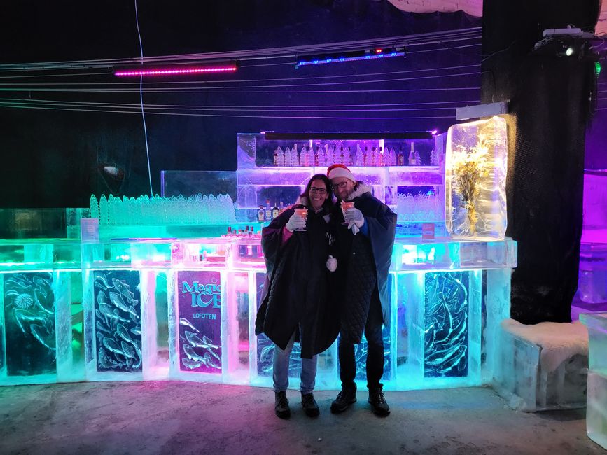 In the ice bar