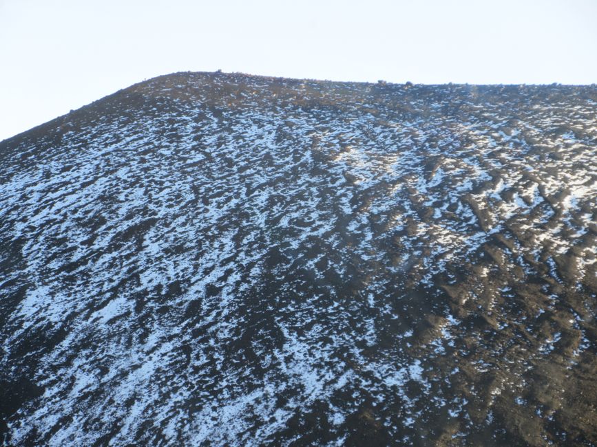 Schnee auf dem Gipfel