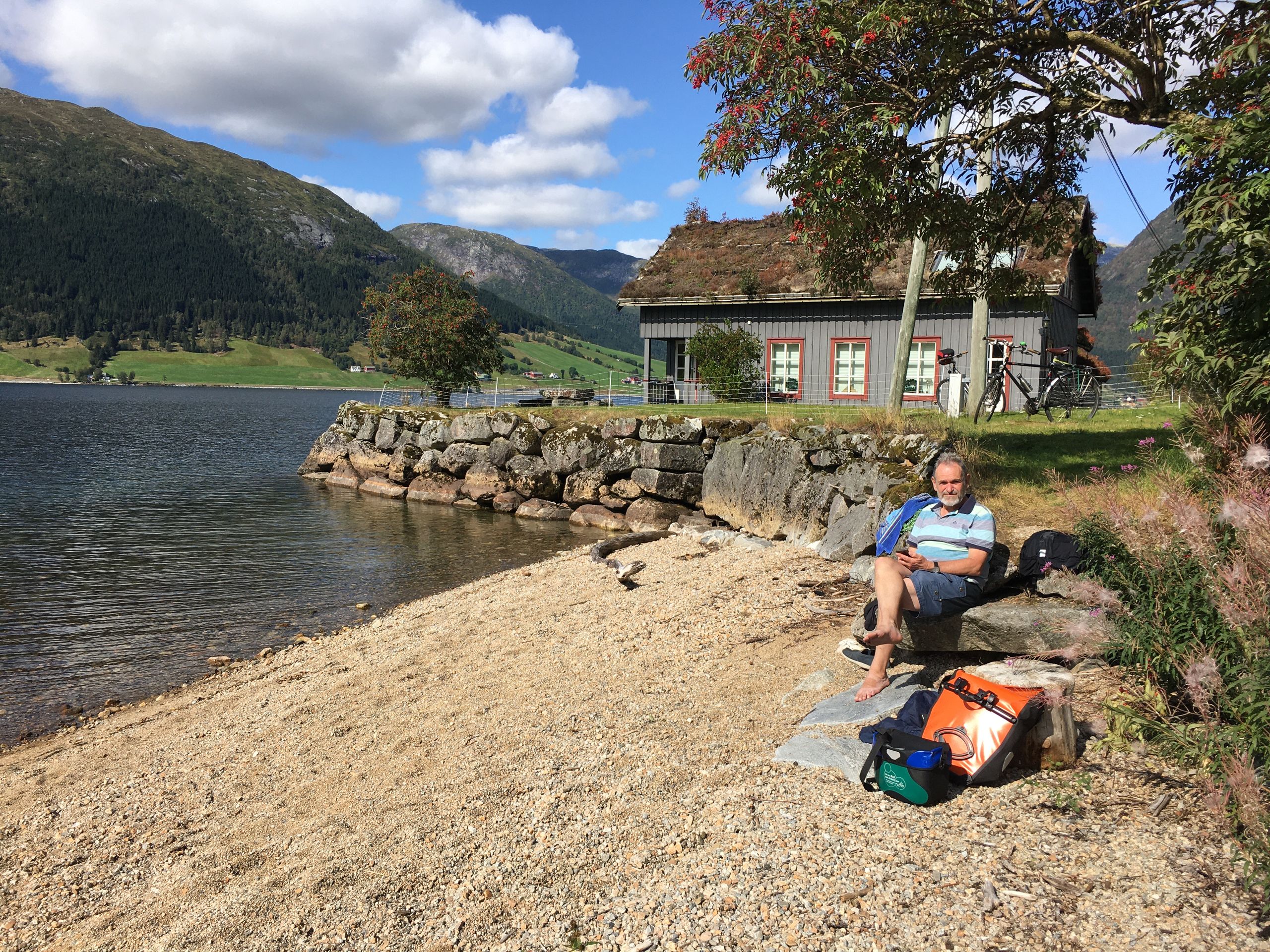 First swim in Norway