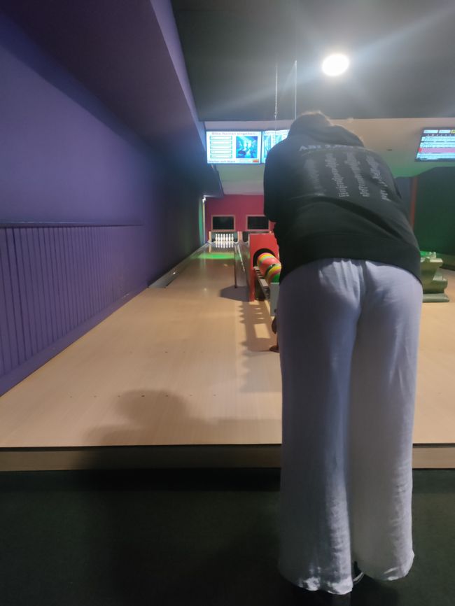 During bowling