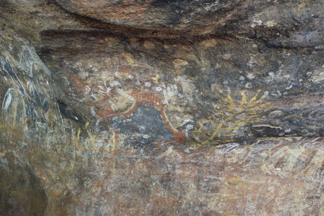 Aboriginal rock painting at Uluru