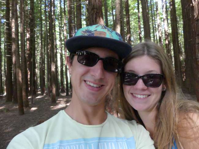Selfie mit Redwoods