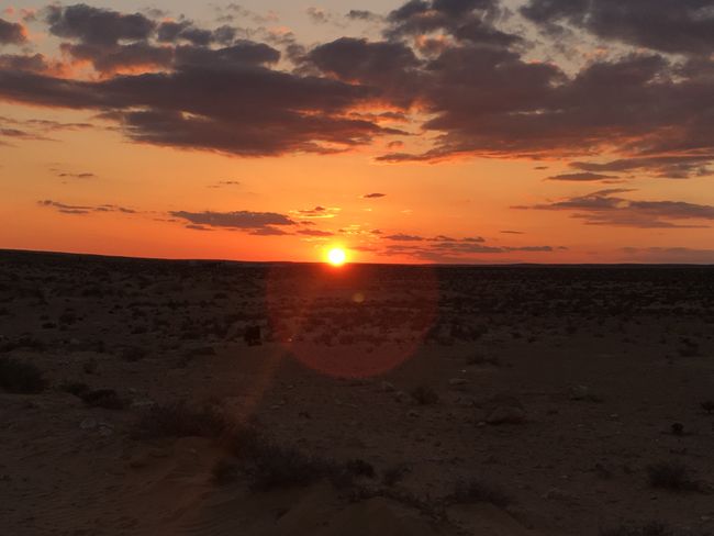 Sunset in the desert 