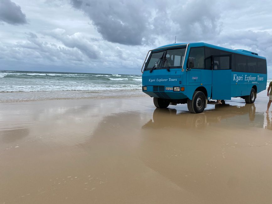 Our bus at 75 Mile Beach