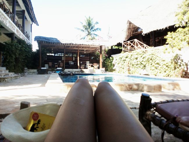 By the pool at Tamani Villas