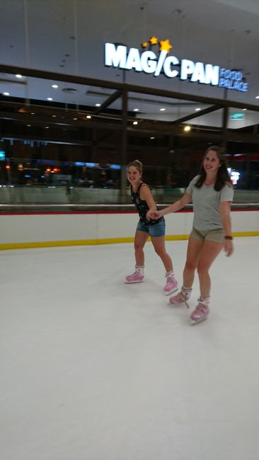 Ice skating in the summer