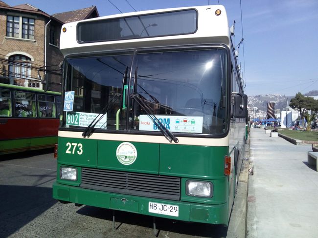 Trolleybusse der Stadt Valparaiso, gespendet ....
