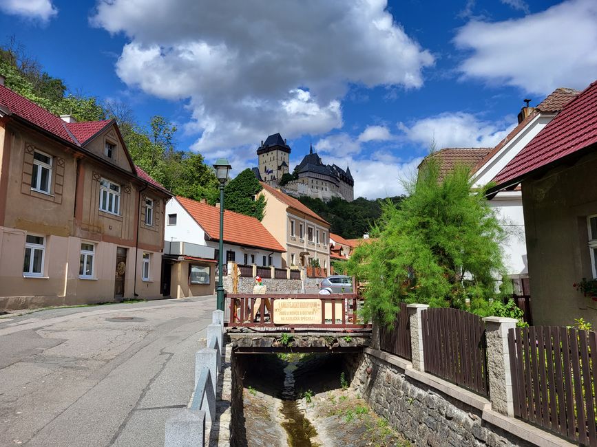Ort Karlstein mit Burg