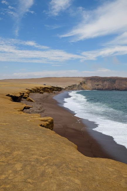 The drink is named after the town of Pisco south of Lima, where the desert meets the sea.