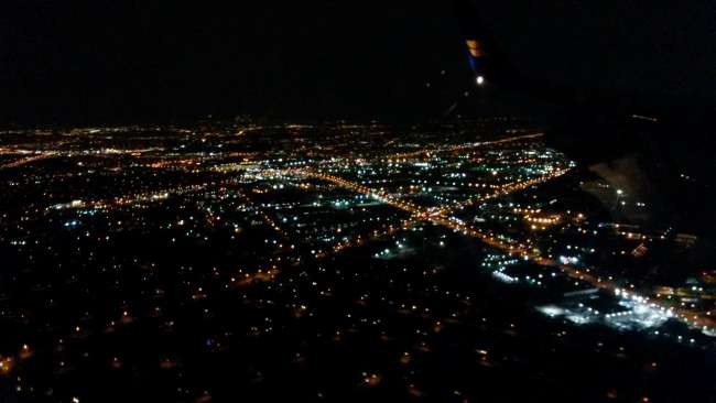 Landeanflug Toronto bei Nacht