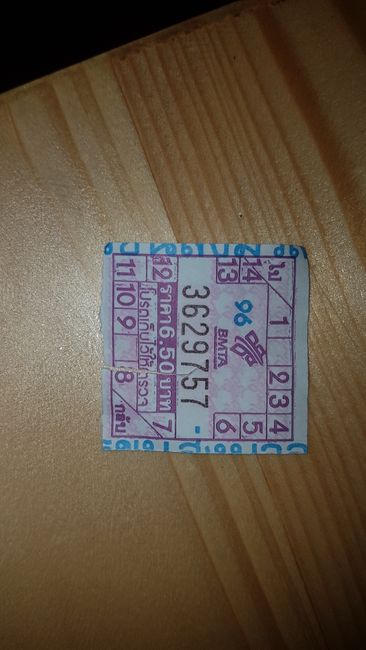 The ticket for the bus ride.