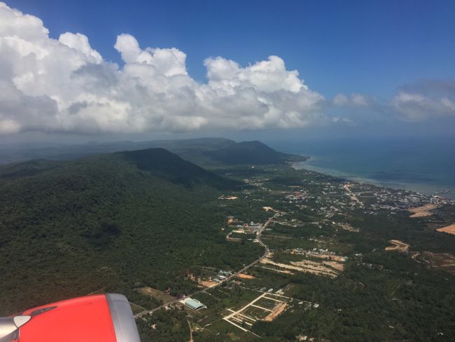 Insel Phu Quoc vom Flugzeug aus 