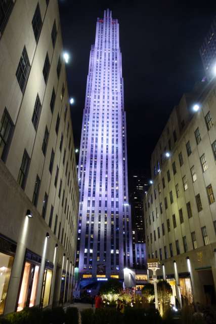 Rockefeller Center bei Nacht