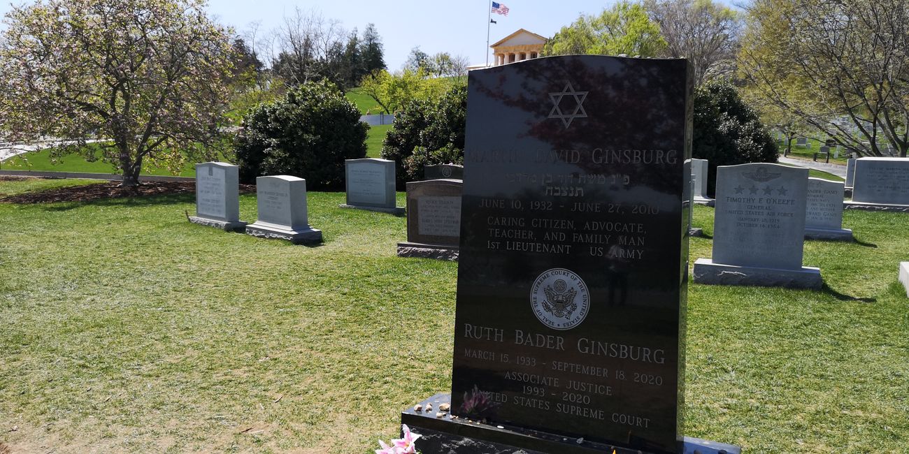 The grave of Ruth Bader Ginsburg