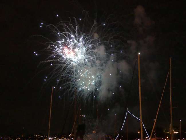 Feuerwerk über dem Hafen
