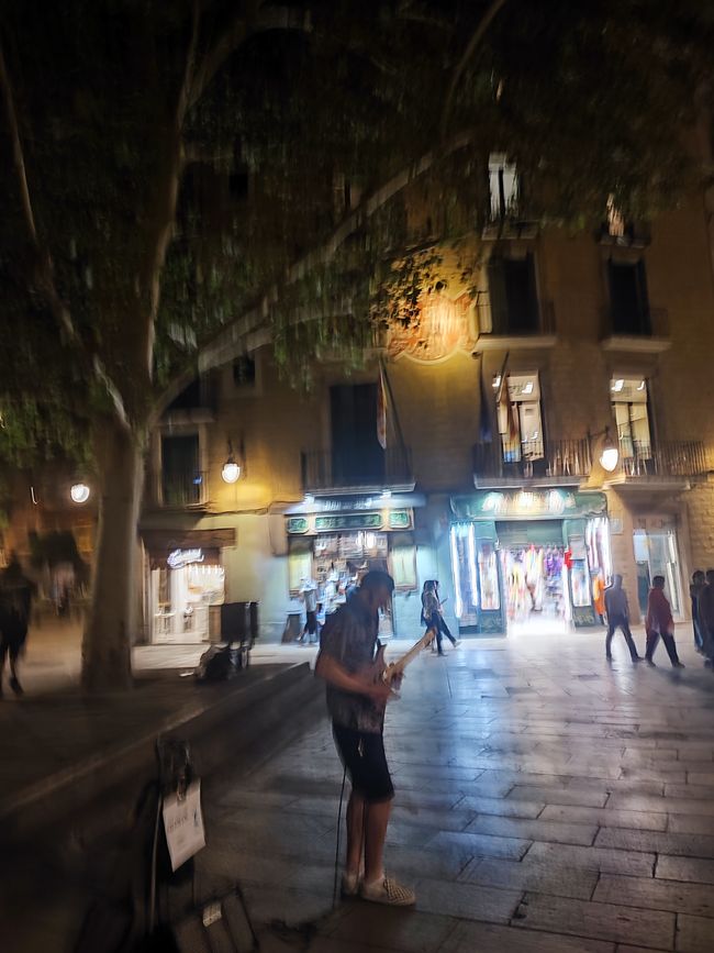 Wiedersehen mit Hannes und Mitch, Straßenmusik in Barcelona / Spanien