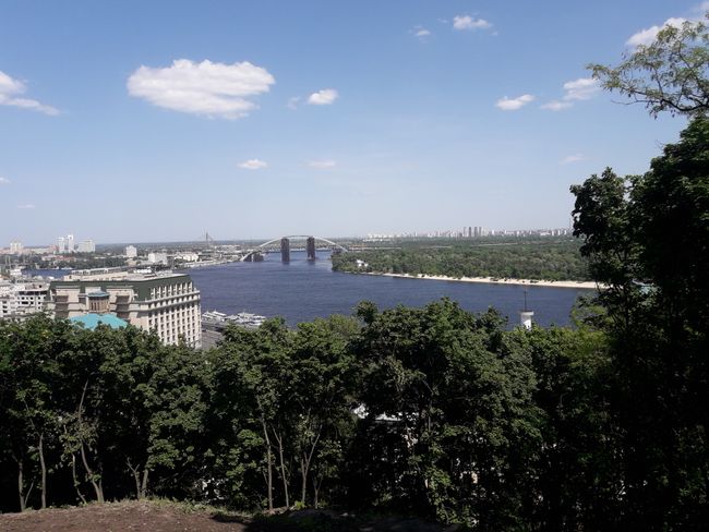 view down to the Dnieper