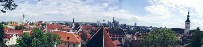 Panoramic view over the roofs of Tallinn
