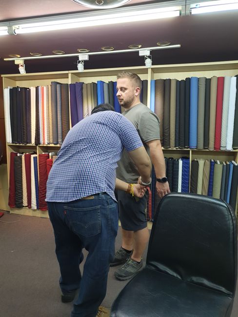 At the tailor