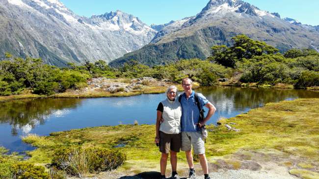 Hiking on the way to Milford Sound