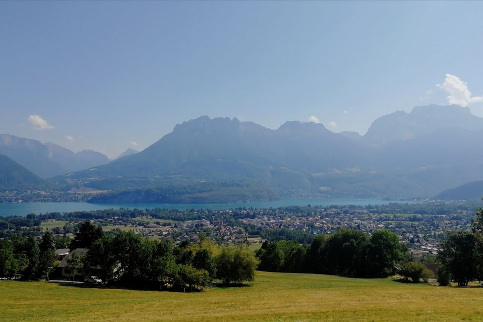 View over Annecy and the lake