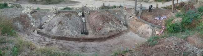 July 18: Panoramic view of the construction site