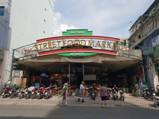 Street food hall at Binh Tan Market