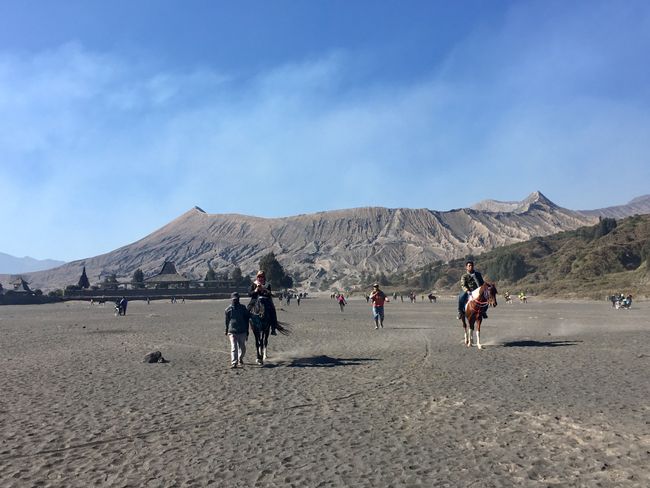 On the way to the crater of Mount Bromo
