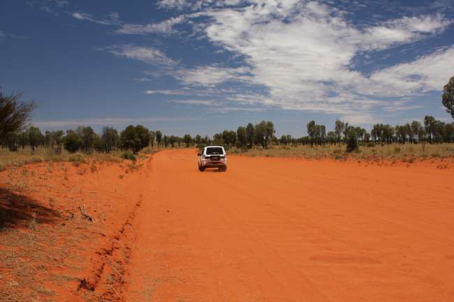 On the way to the Ayers Rock Resort