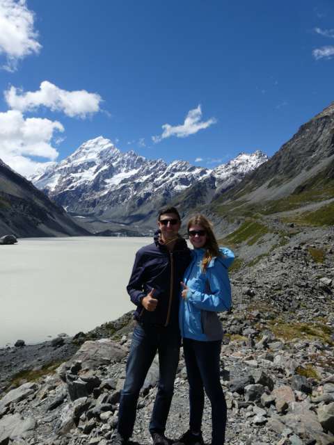 Us in front of Mount Cook