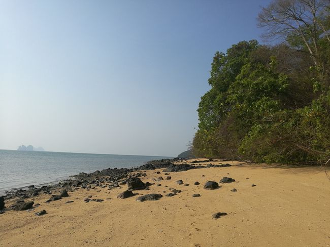 The beach in the southern direction.