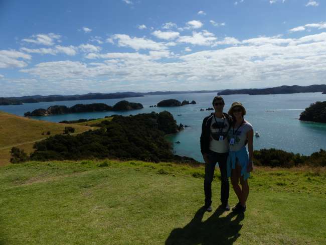 Aussicht von einem Hügel auf Urupukapuka Island