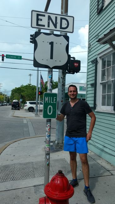 Highlight für Martin: Endpunkt der Route 1 (geht von Key West bis nach Kanada)