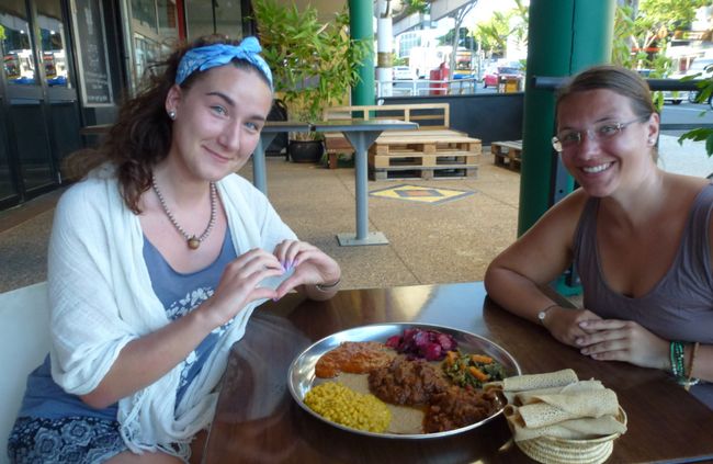 Ethiopian food - Greetings to Johanna and Solo :-)