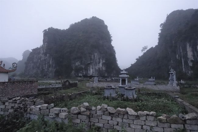 Cemetery in the gloom