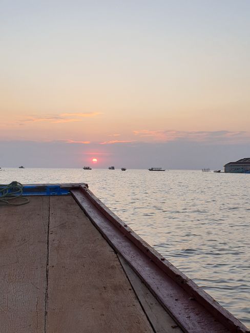 Sundown at Tonle Sap Lake