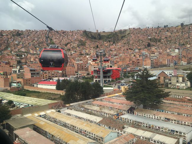 Das beste Transportmittel in La Paz ist die Seilbahn! 