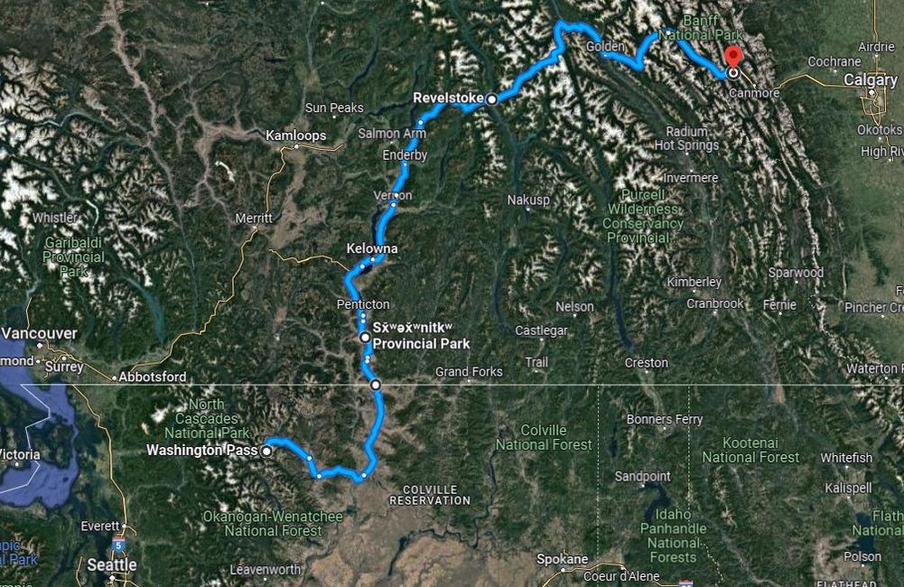BLOG 3 - From Washington Pass / USA to Banff / Canada