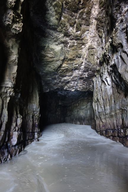 The Cathedral Cave is only accessable at low tide