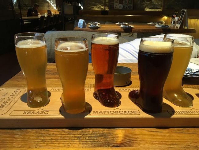 A small beer tasting is a must.