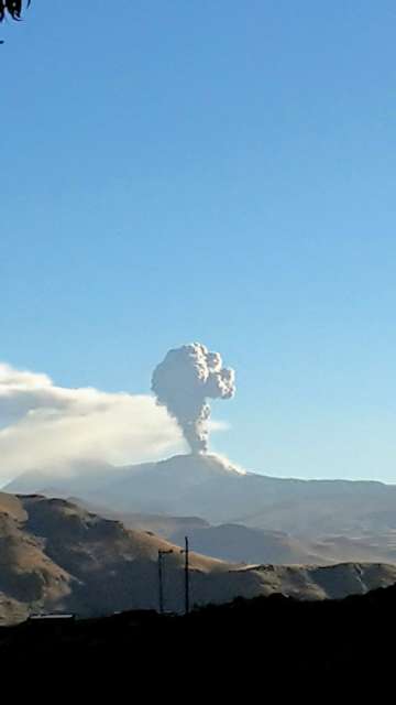Active volcano in southern Peru