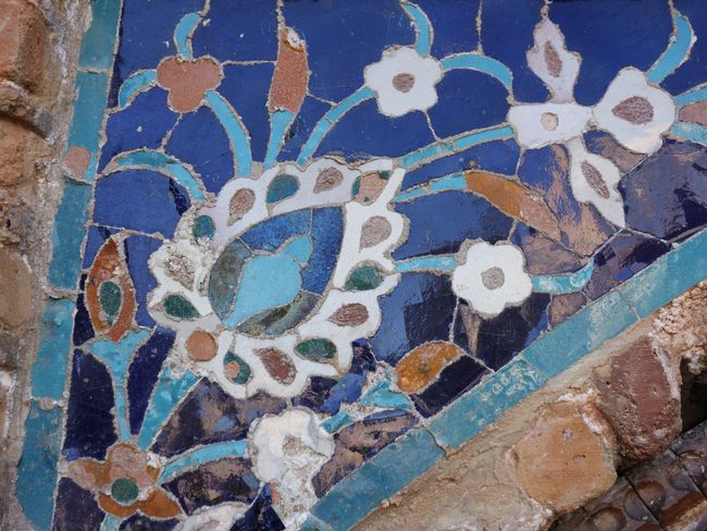 old tiles on the Emir Gur Mausoleum