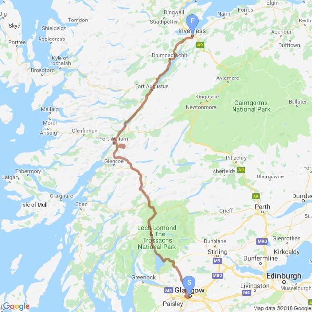 Die letzten 18 km nach Inverness...